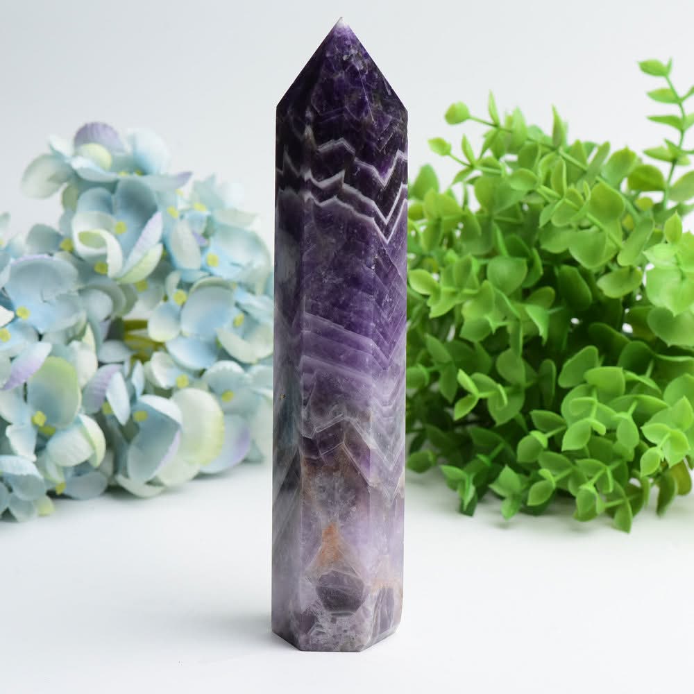 Amethyst Large Crystal Tower Natural Dream 5.9"-6.3" 6 Faceted Single Point - Image 4