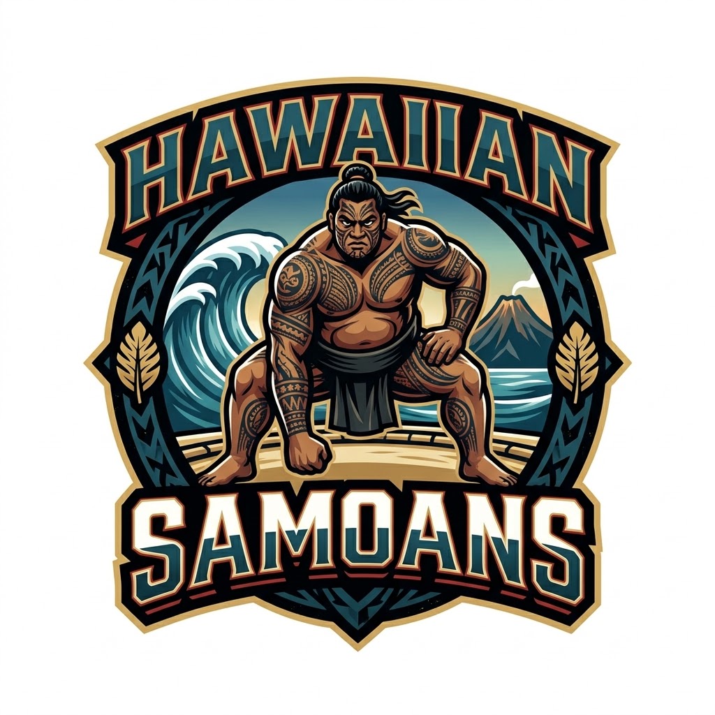 Hawaiian Samoans Heavyweight Graphic Tee – Island Football Fan Edition  (this-is-not-ok.com) By CaddyMeng - Image 3