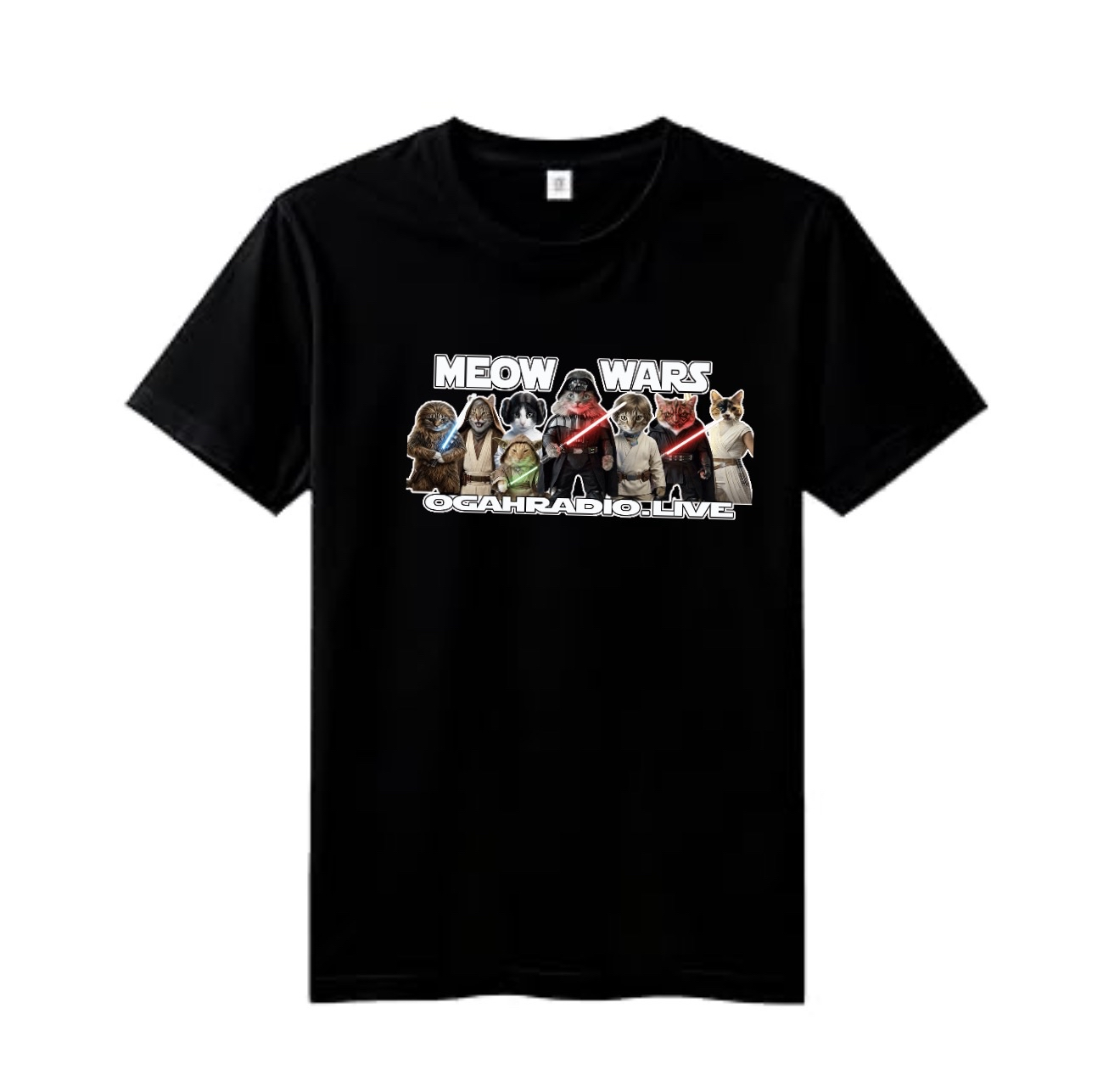 OGAHRADIO.live: Meow Wars Graphic T-Shirt