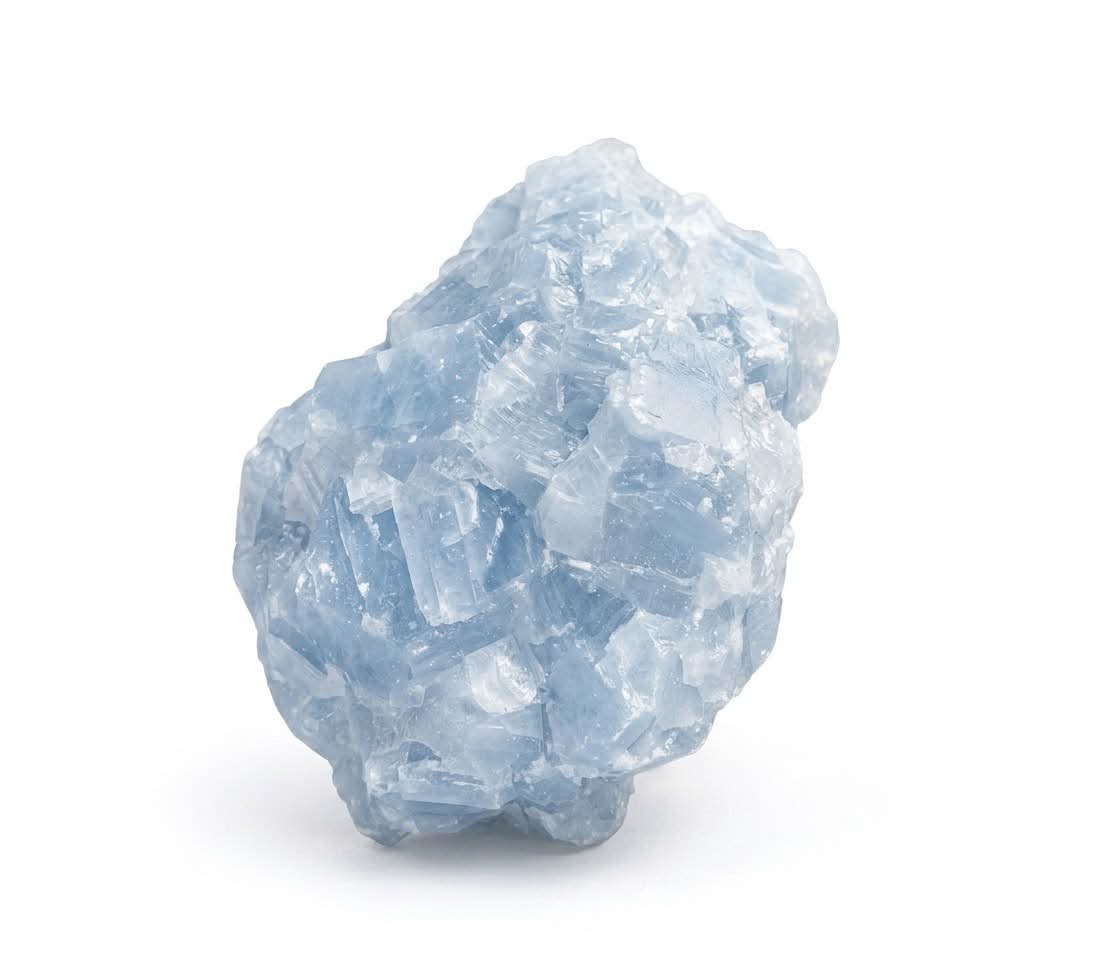 Extra Large Blue Calcite Rough Natural Stone (0.25-0.50 lb) UV Reactive Pink/Purple - Image 2