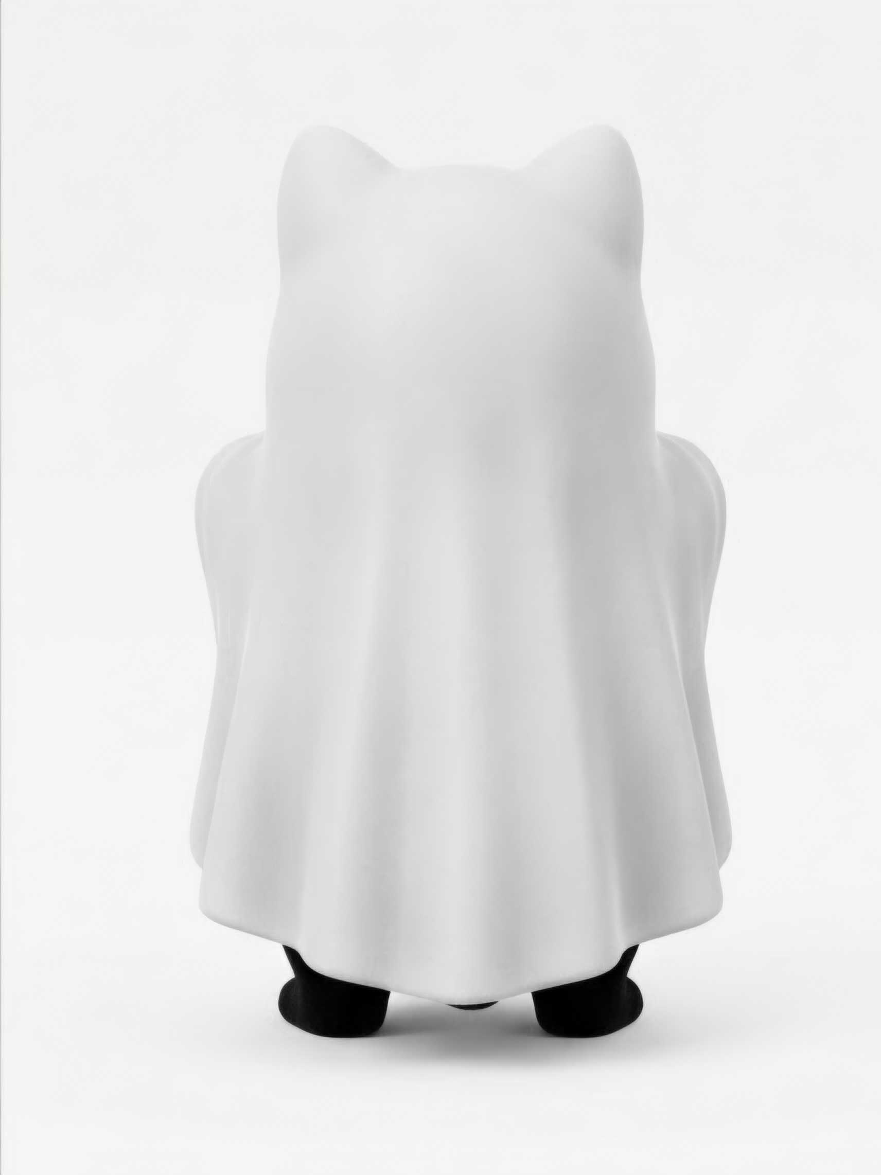 Ghost Cat Figure — Cat in a Sheet Costume, 3D Printed - Image 3