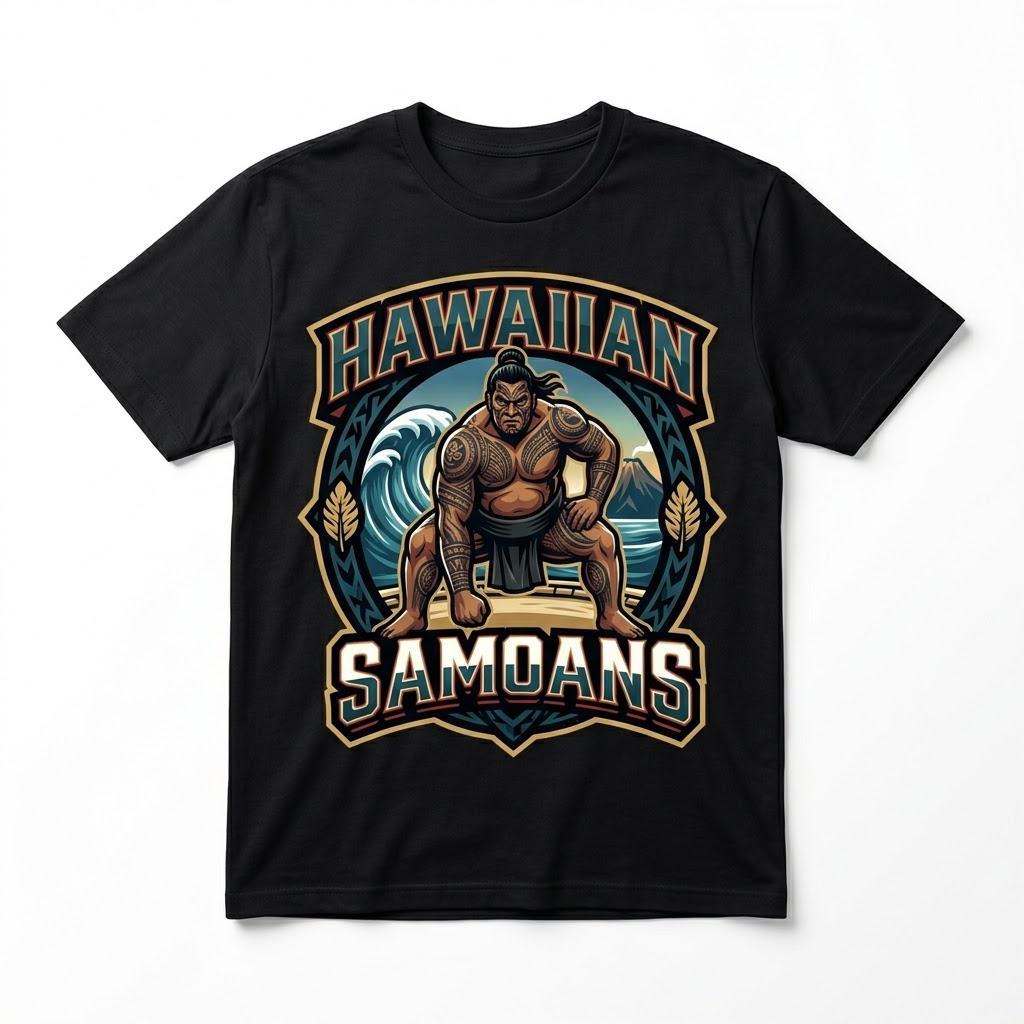 Hawaiian Samoans Heavyweight Graphic Tee – Island Football Fan Edition (this-is-not-ok.com) By CaddyMeng