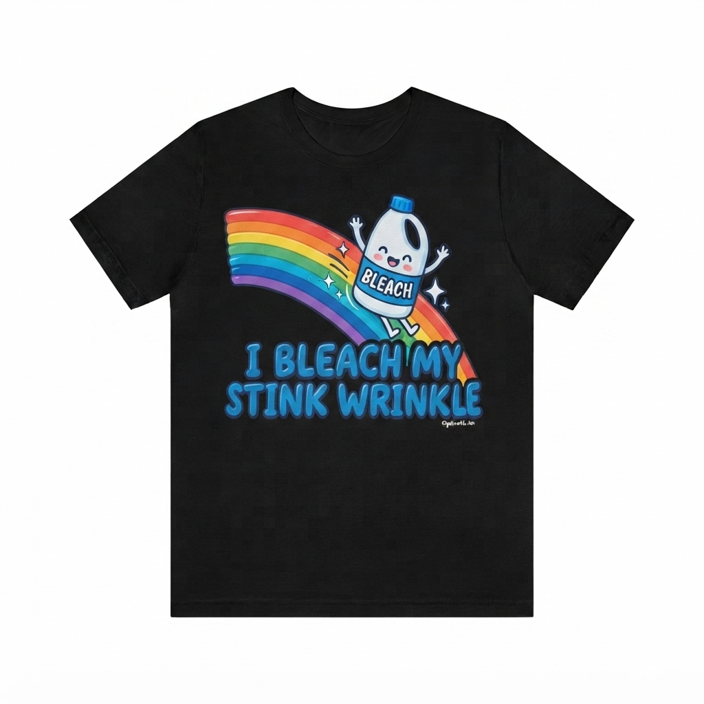 I BLEACH MY STINK WRINKLE TEE (By CaddyMeng) from ThisIsNotOkShirts S-5XL