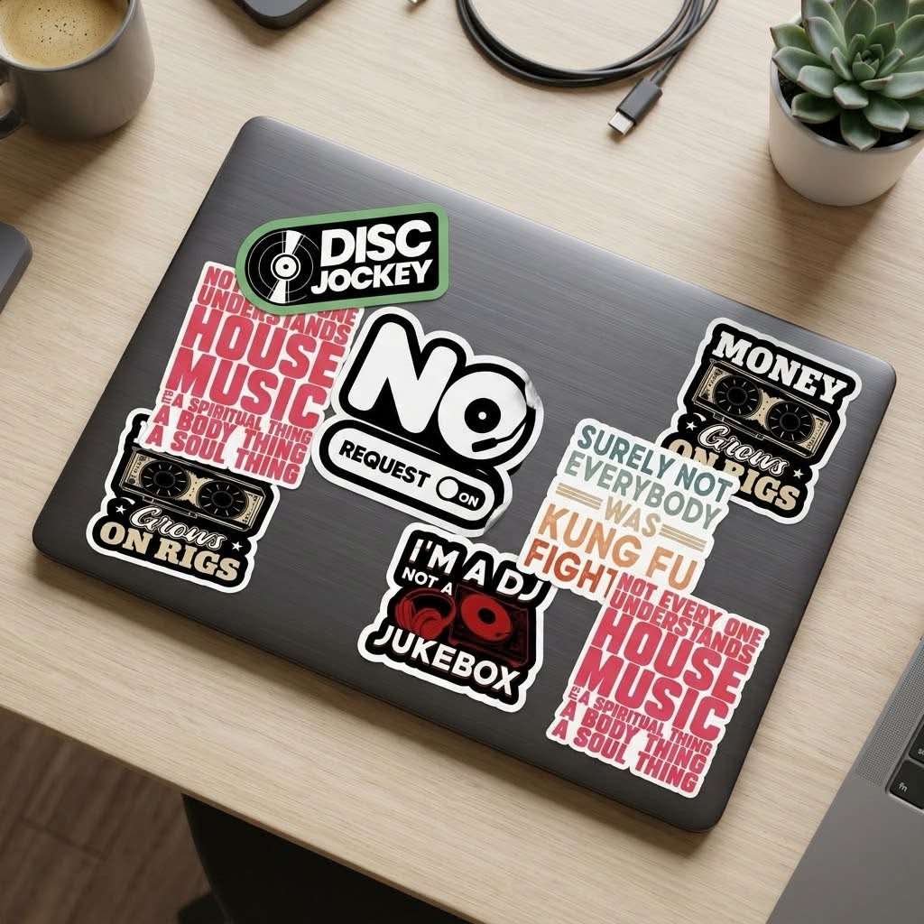 Ultimate DJ & Music Sticker Pack (6-Piece) - Image 3