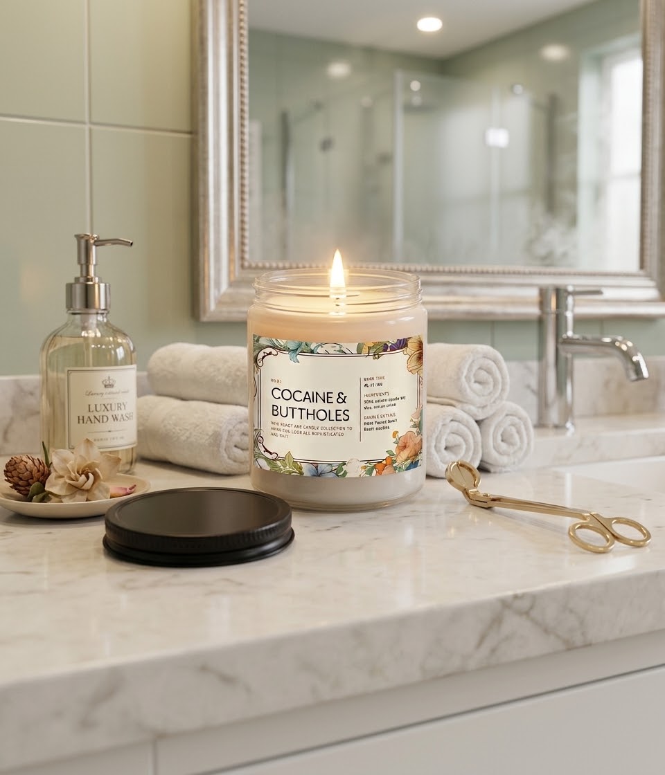 Cocaine & Butthole Sophisticated AF Lavender Candle - Image 4