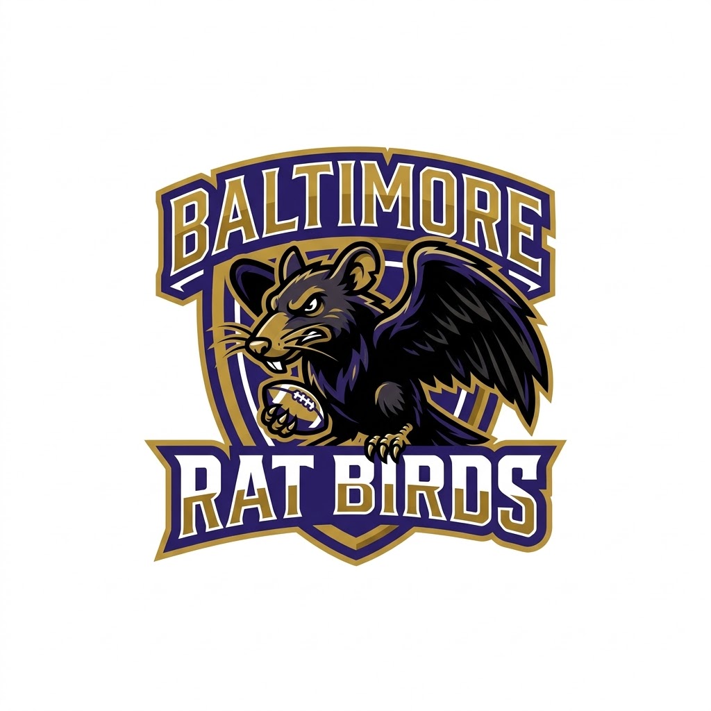 Baltimore "Rat Birds" Rivalry Graphic Tee (This-Is-Not-Ok.com) By CaddyMeng - Image 4