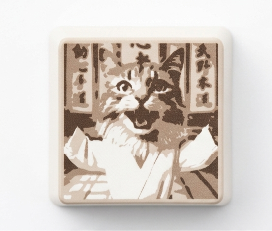 Shocked Cat Fidget Clicker – 3D Printed