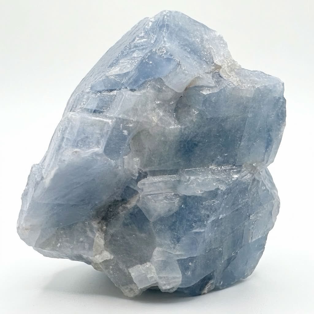 Extra Large Blue Calcite Rough Natural Stone (0.25-0.50 lb) UV Reactive Pink/Purple