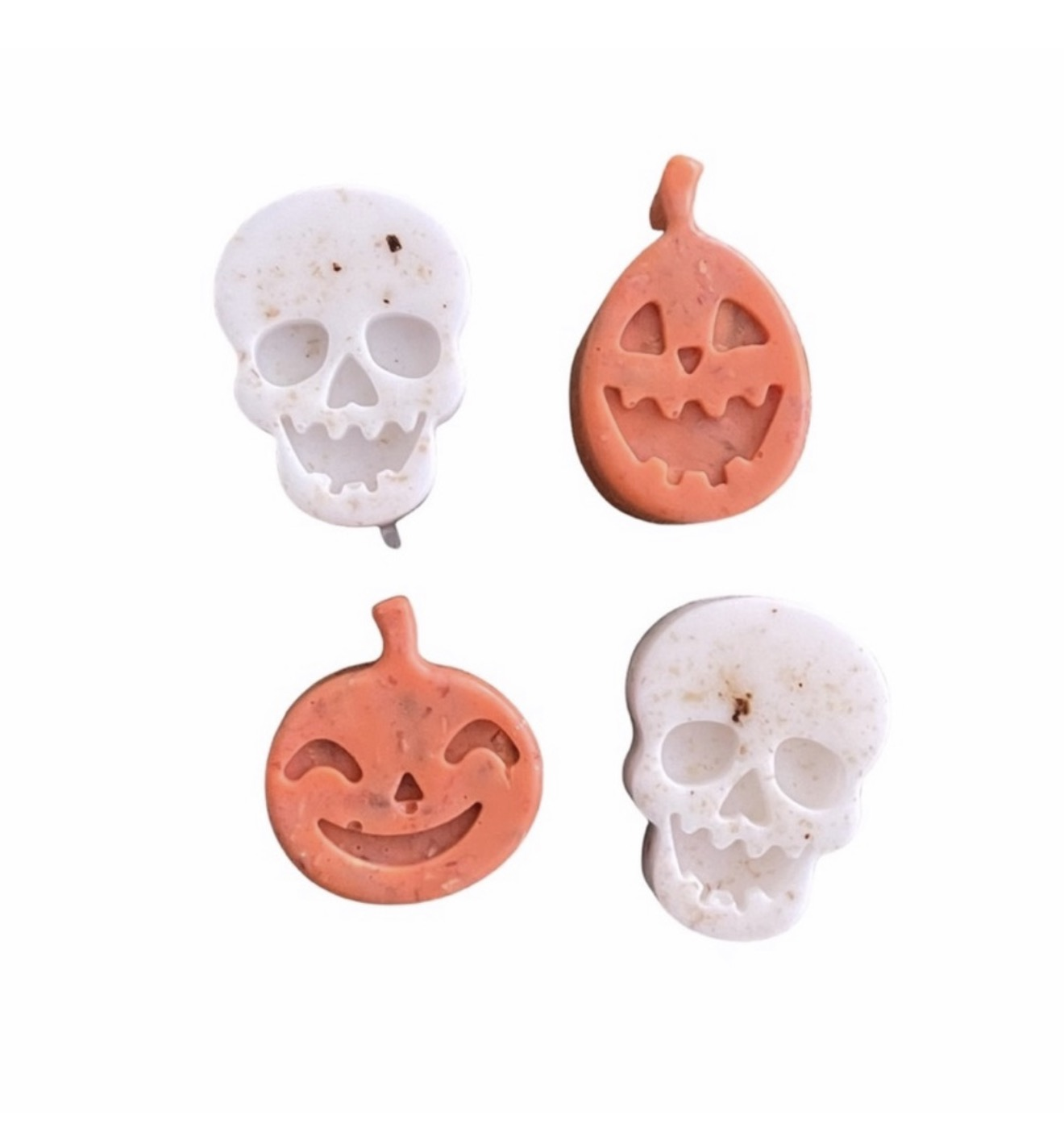 New Handmade By NerdyBitch Pumpkin & Skull Coffee Face & Soap Body Bars