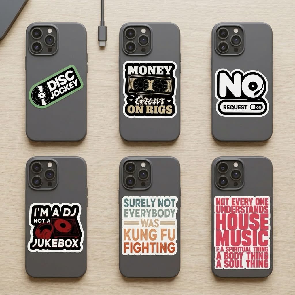 Ultimate DJ & Music Sticker Pack (6-Piece) - Image 4