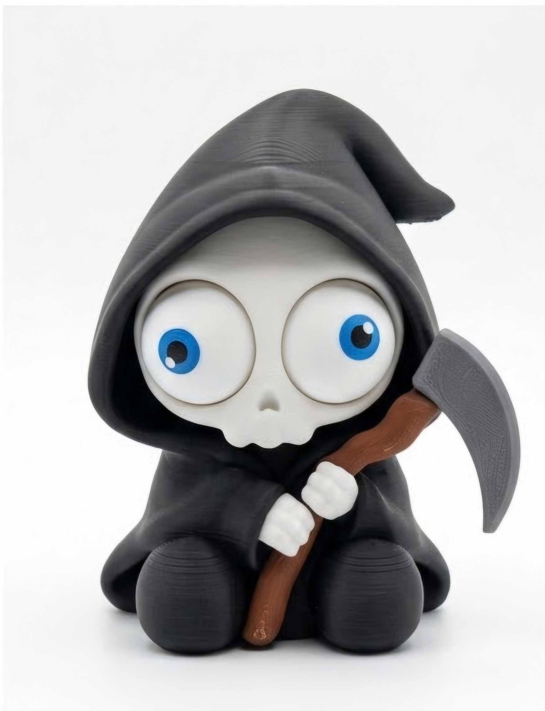 Goggly Eyed Grim Reaper Figure — 3D Printed with Googly Eyes