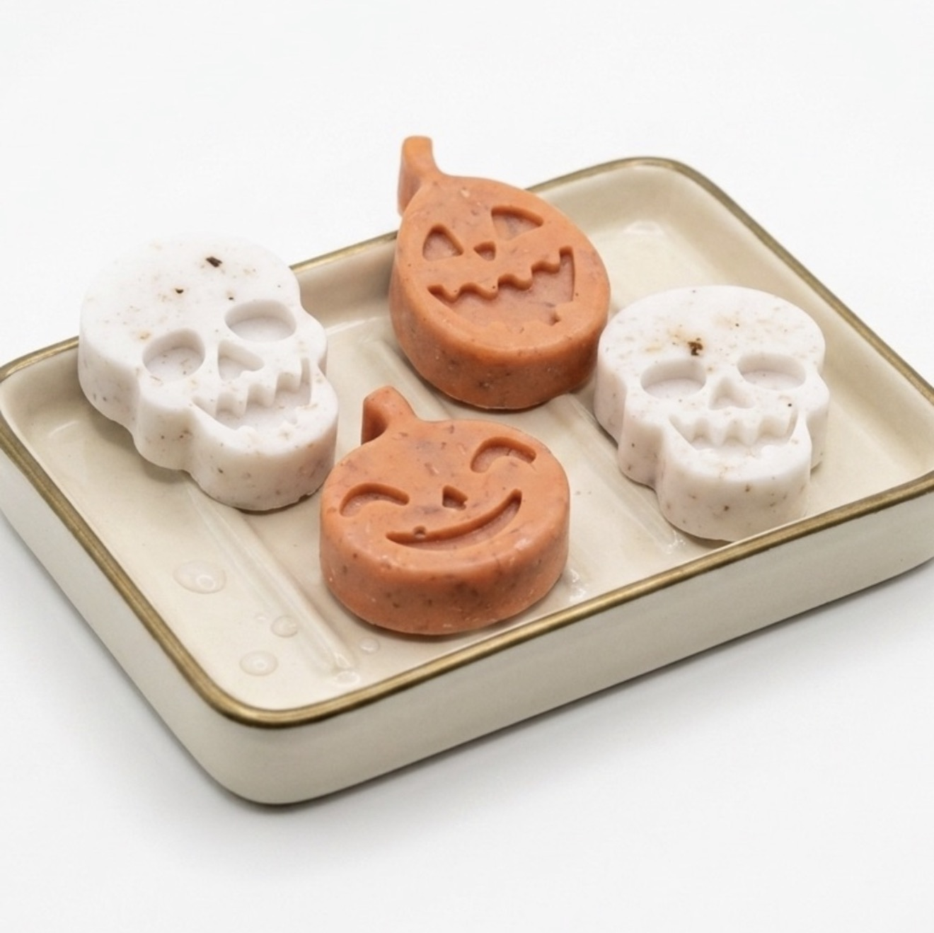 New Handmade By NerdyBitch Pumpkin & Skull Coffee Face & Soap Body Bars - Image 3