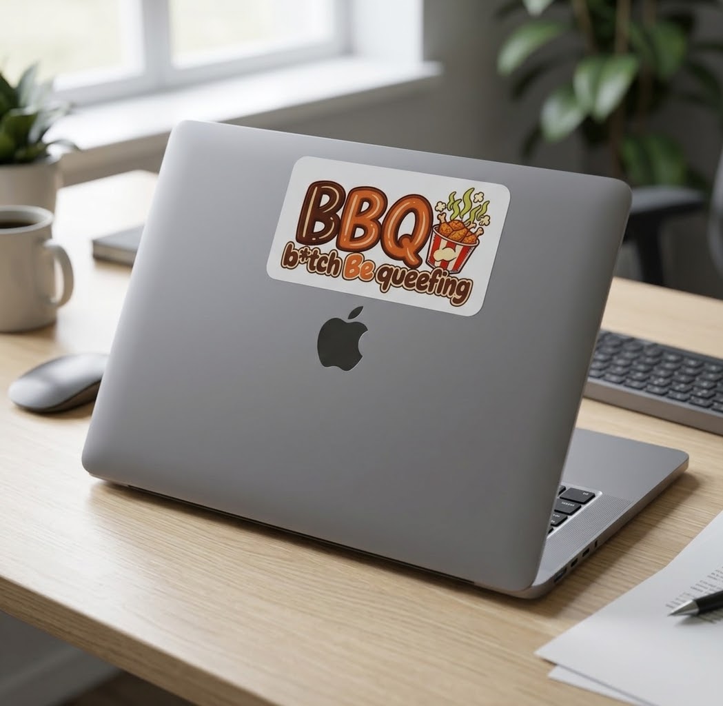 BBQ "B*tch Be Queefing" Vinyl Sticker Pack (5-Pack) 3” - Image 4