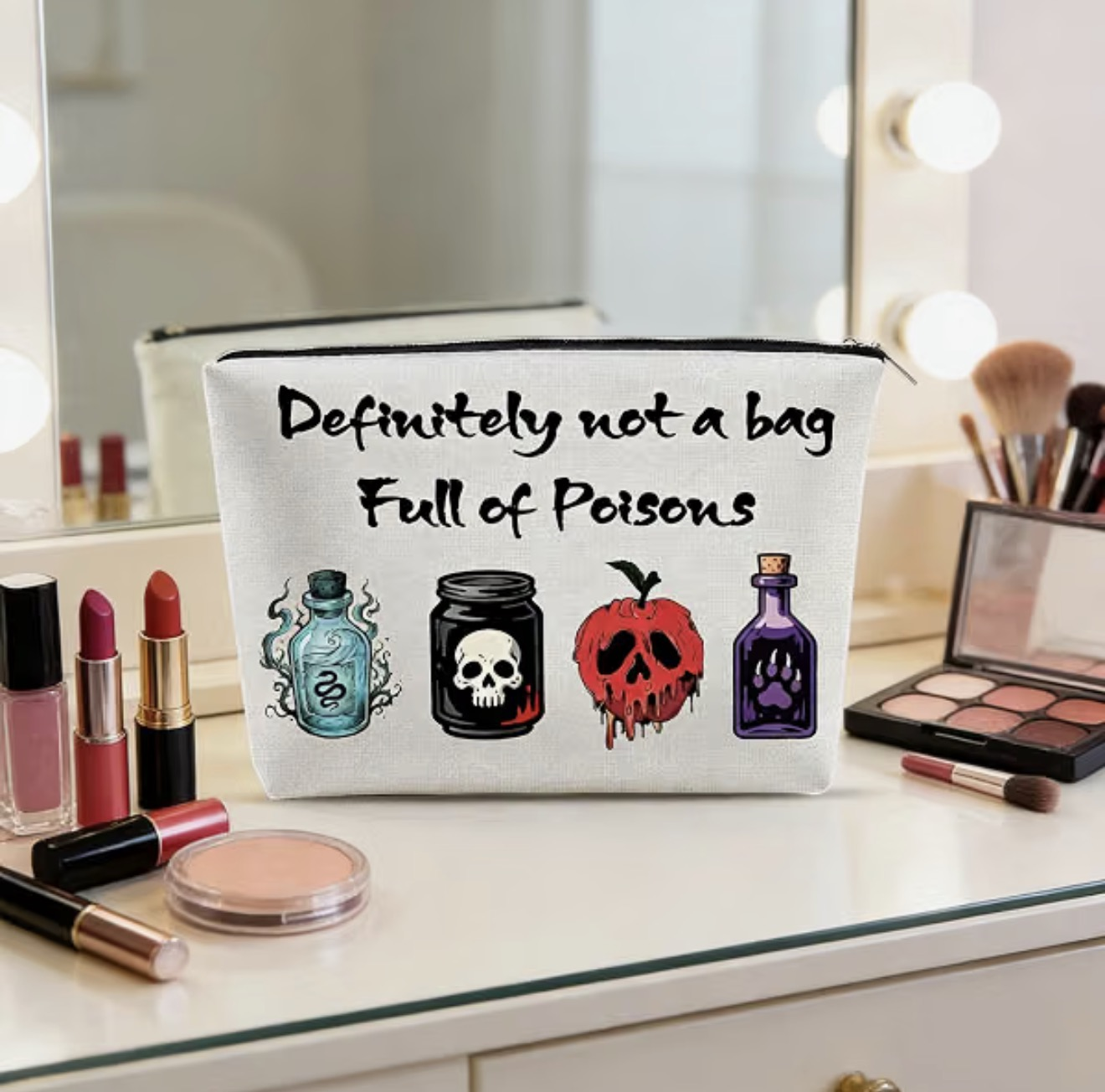 “Definitely Not A Bag Full Of Poisons” Makeup Bag - Image 2