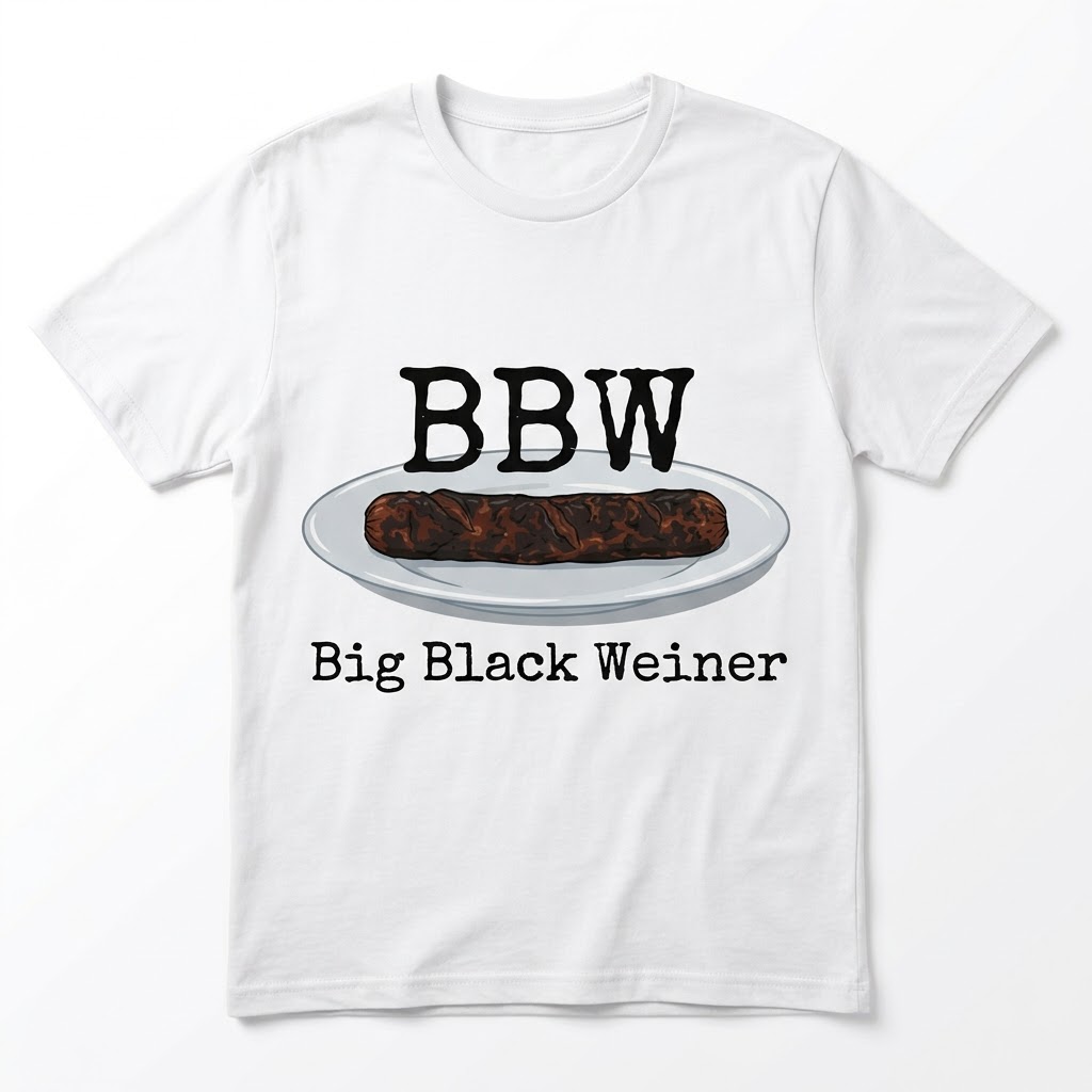 BBW (Big Black Weiner) Graphic Tee (This-Is-Not-Ok.com - By CaddyMeng)