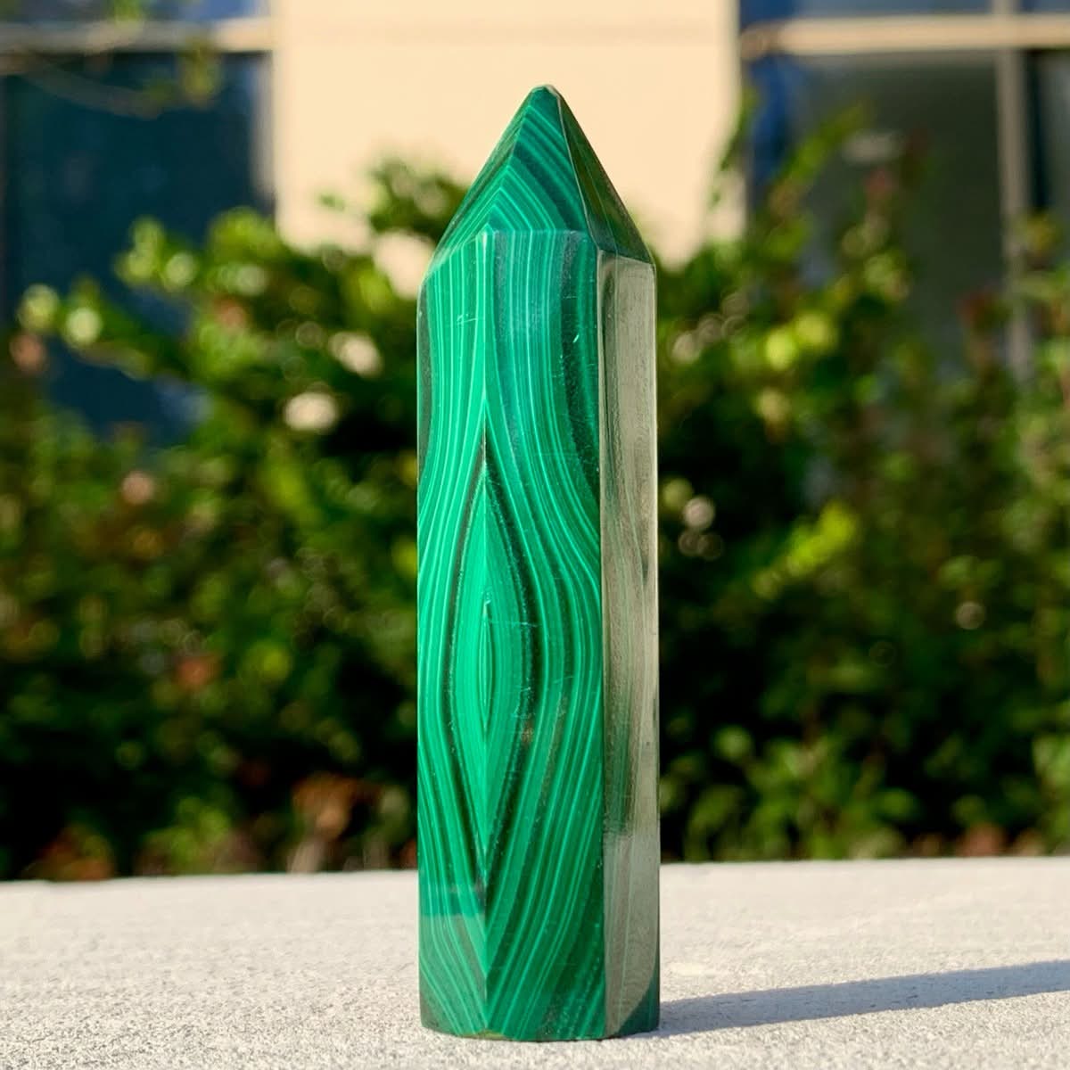 Malacite Natural Healing Crystal Tower Height 1.26*0.32” - Image 4