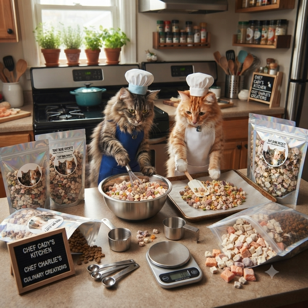 THE DUDE SOCIETY – Homemade Raw Freeze-Dried Cat Food (Chicken & Salmon) - Image 4