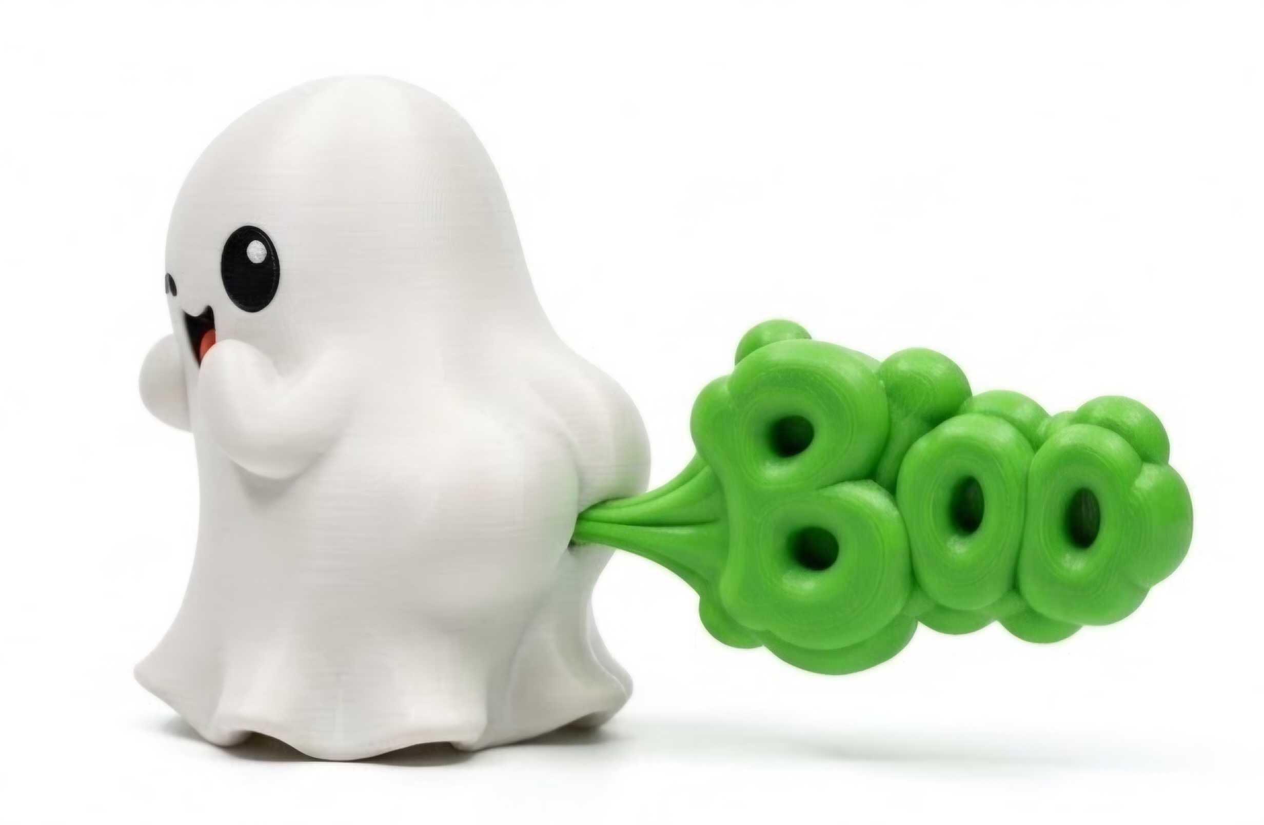 THE GHOST THAT FARTED— 3D Printed with Slime Green Text - Image 2