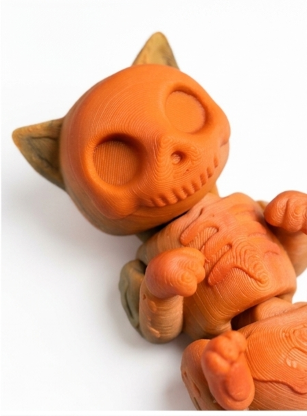 Skeleton Kitten (Blue & Orange) - Image 2
