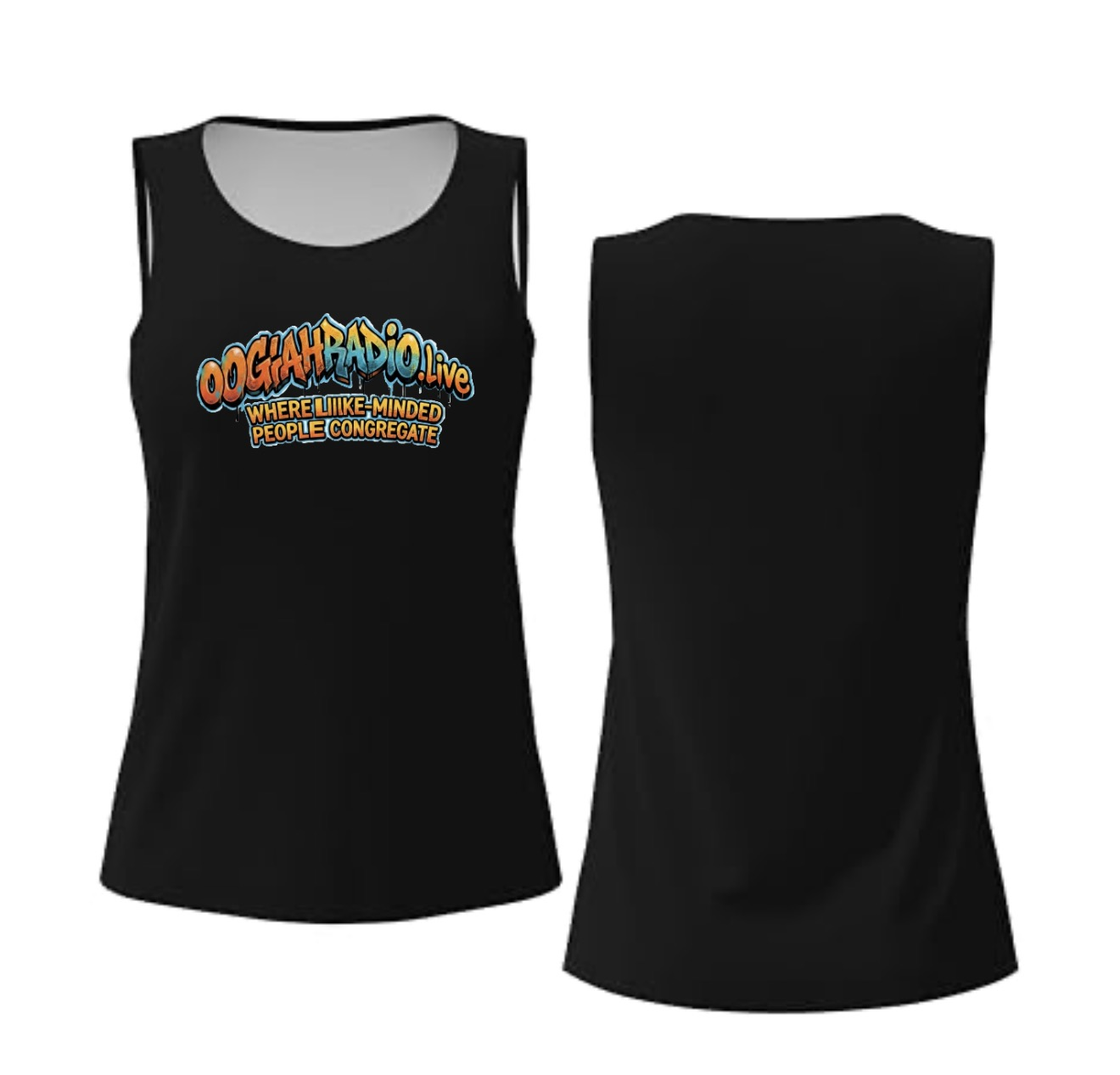 OGAHRADIO.live Black Tank Top - Woman - Image 2