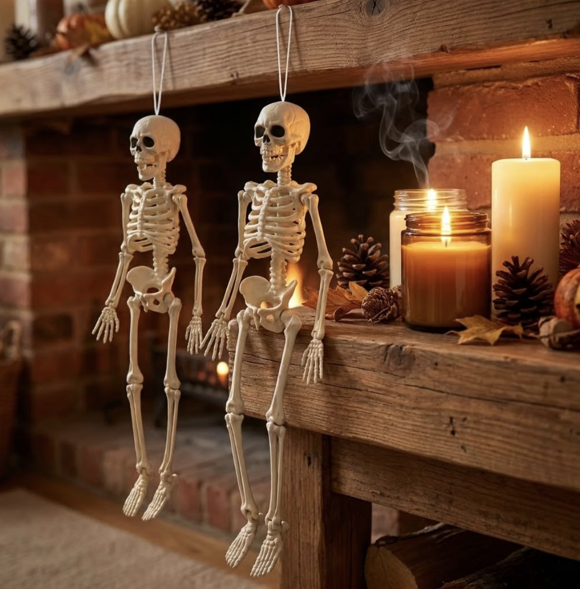 16-Inch Posable Halloween Skeletons (Pack of 2) – Weather-Resistant - Image 2