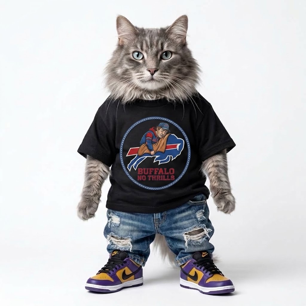 Buffalo "No Thrills" Graphic Tee (This-is-not-ok.com) By CaddyMeng - Image 2