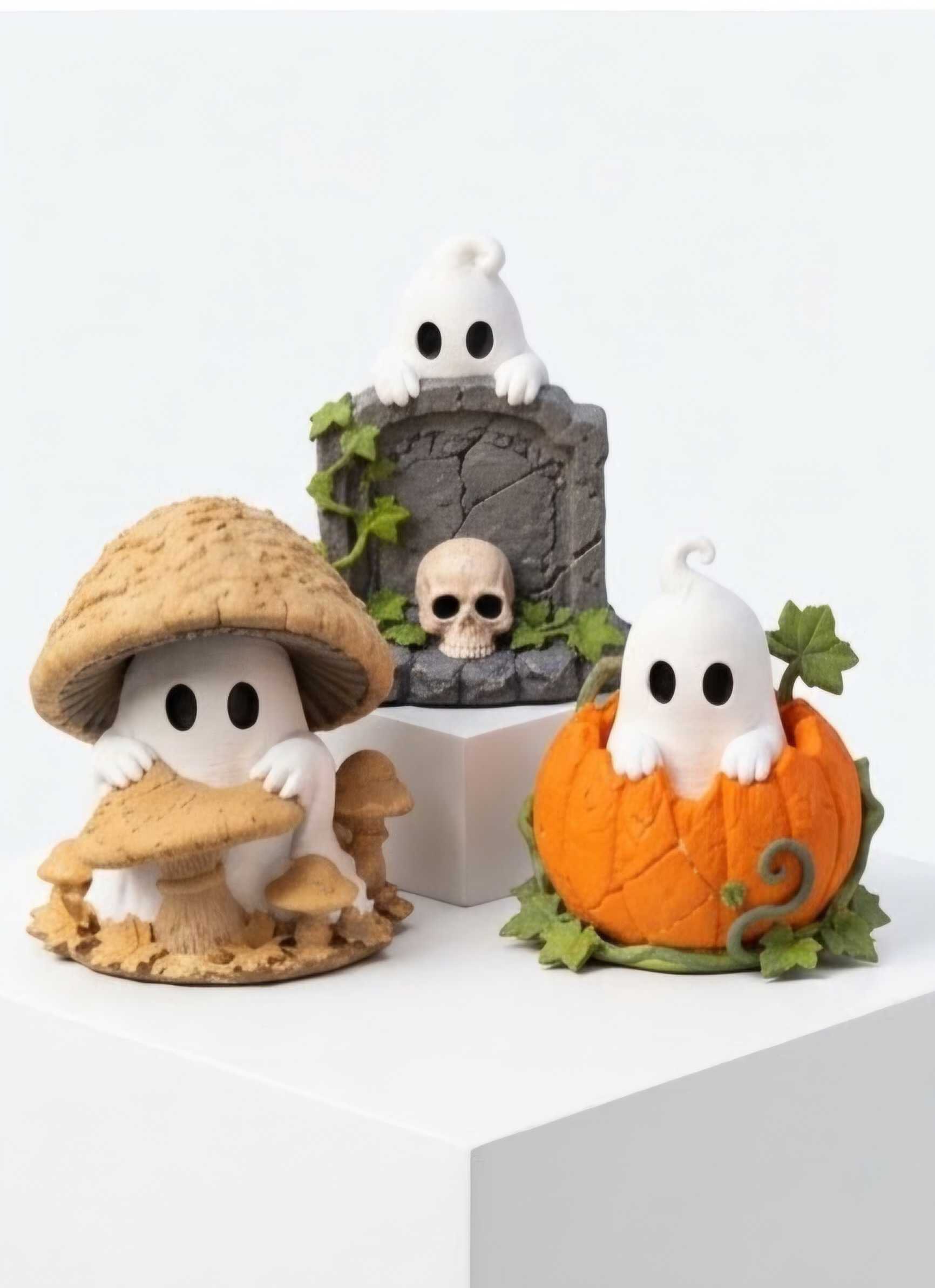 Hiding Ghost Figures — 3D Printed Halloween Collectible Set - Image 4