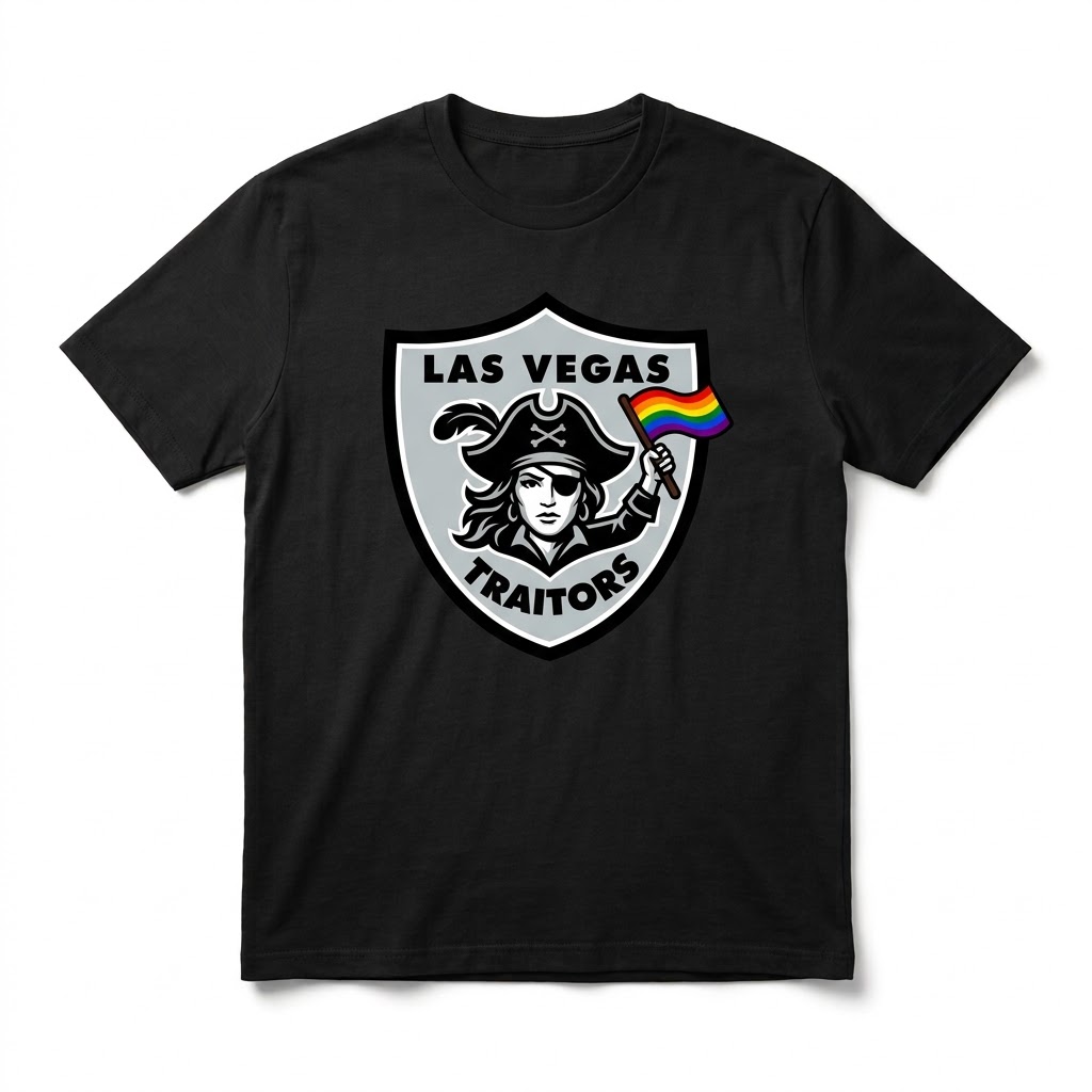 Las Vegas Traitors Pride Shield Graphic Tee (this-is-not-ok.com) By CaddyMeng