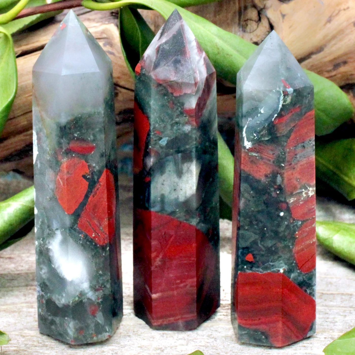 African Bloodstone Obelisk Crystal Wand - Image 4