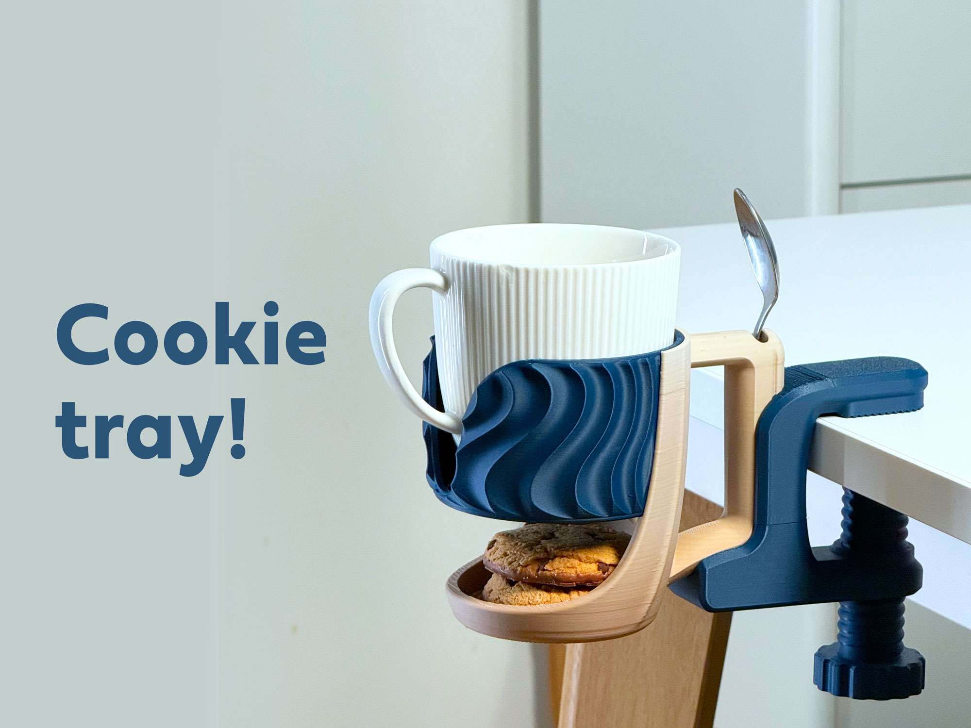 💙 3D Printed Clamp-On Desk Cup Holder - Image 4