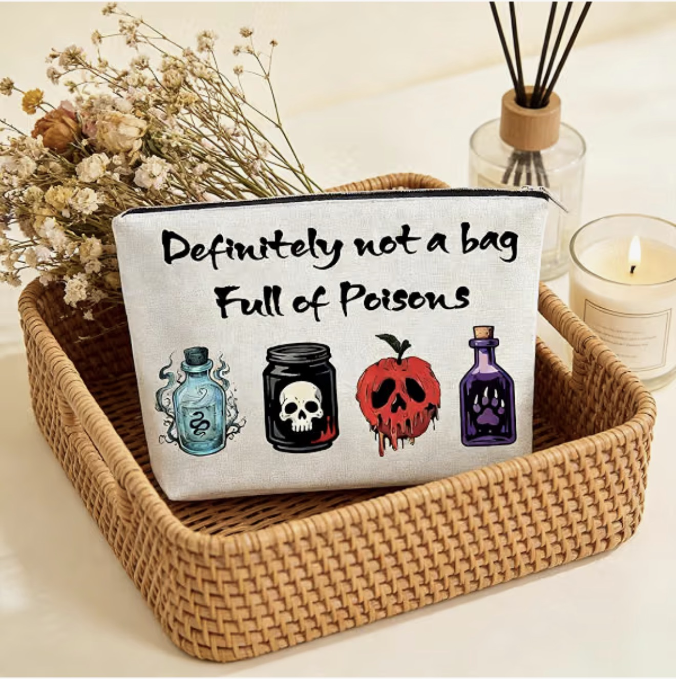 “Definitely Not A Bag Full Of Poisons” Makeup Bag - Image 3