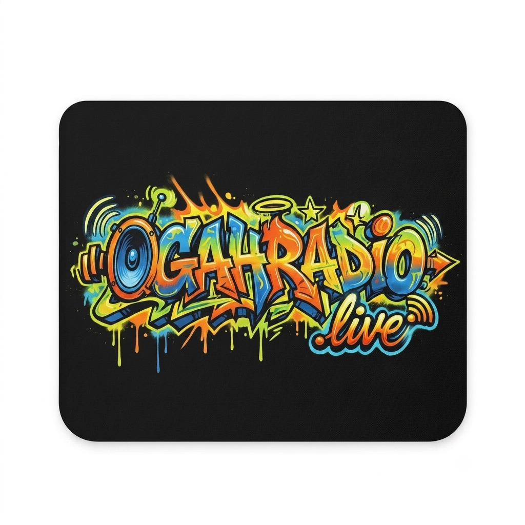 OGAHRADIO.live Graffiti Music Mouse Pad