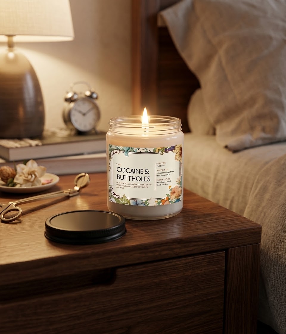 Cocaine & Butthole Sophisticated AF Lavender Candle - Image 3