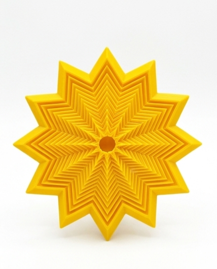 Layered 3D Printed Fidget Star — Set of 4 Designs (Full-Color USA / Primary Yellow / Iridescent Blue-Green / Red Line) - Image 3