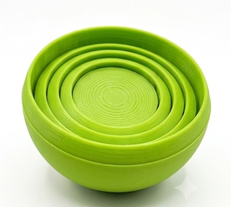 Nested Sphere Fidget Toy — Set of 4 Colors (Gray / Brown / Orange / Lime Green) - Image 2