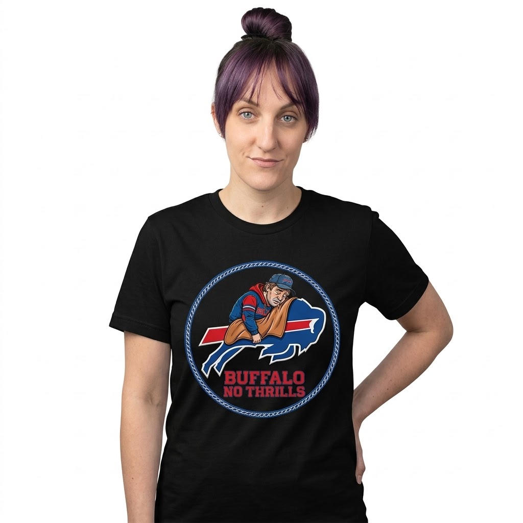 Buffalo "No Thrills" Graphic Tee (This-is-not-ok.com) By CaddyMeng - Image 4