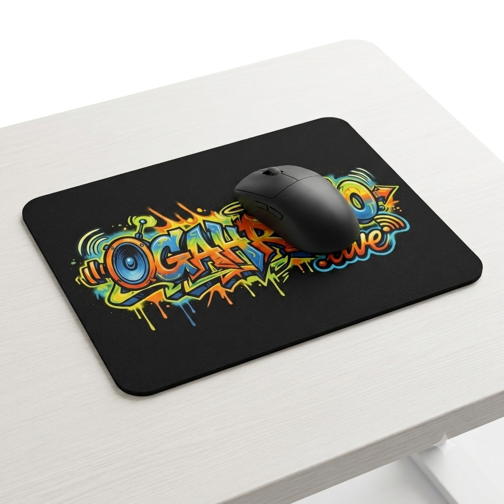 OGAHRADIO.live Graffiti Music Mouse Pad - Image 3