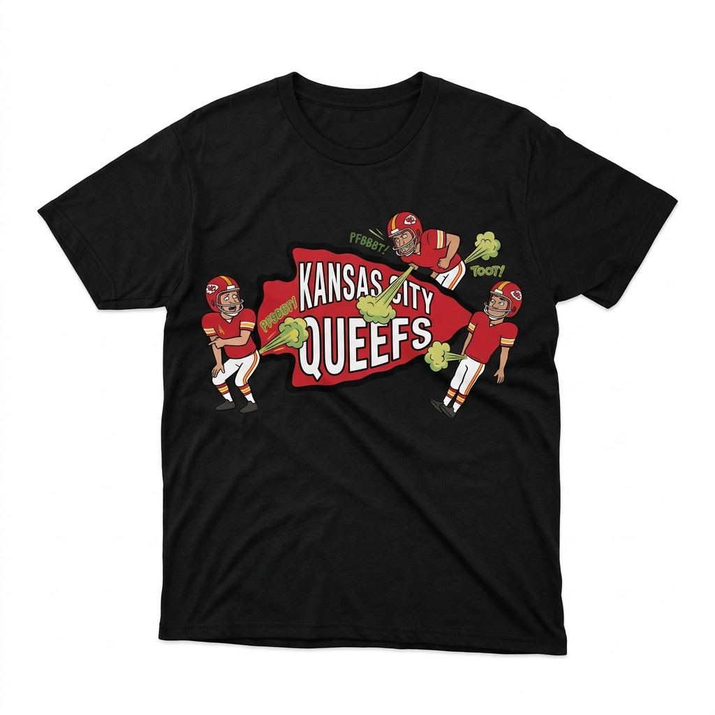 Kansas City "Queefs" Parody Graphic Tee (this-is-not-ok.com) By CaddyMeng