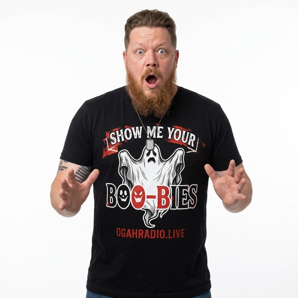 "Show Me Your Boo-Bies" Ghost Graphic Tee | 100% Cotton Unisex T-Shirt (S–5XL) OGAHRADIO BY CADDYMENG (this-is-not-ok.com - Image 4