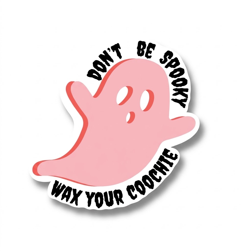 Don’t Be Spooky, Wax Your Coochie" Funny Halloween Graphic Tee By CaddyMeng - Image 3
