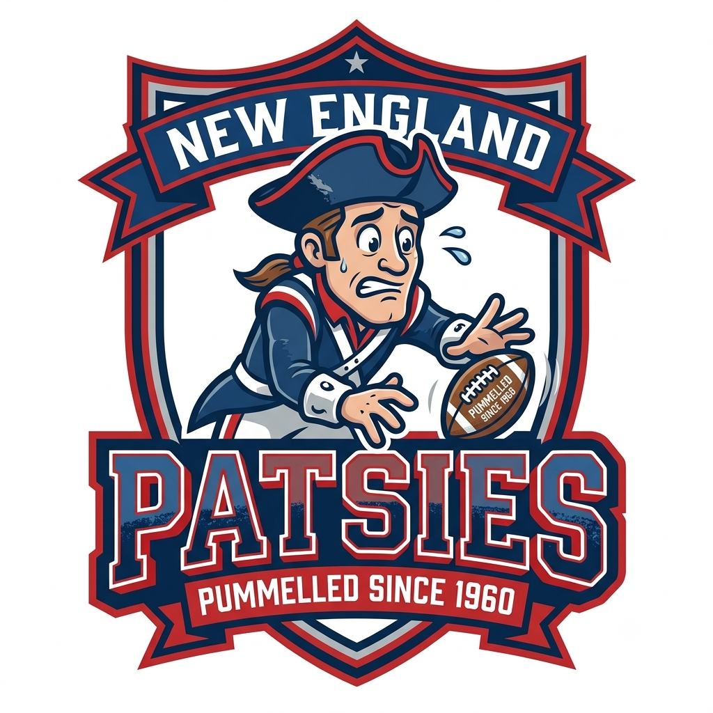 New England Patsies" Graphic Tee – Pummelled Since 1960 (this-is-not-ok.com) By CaddyMeng & Ray - Image 3
