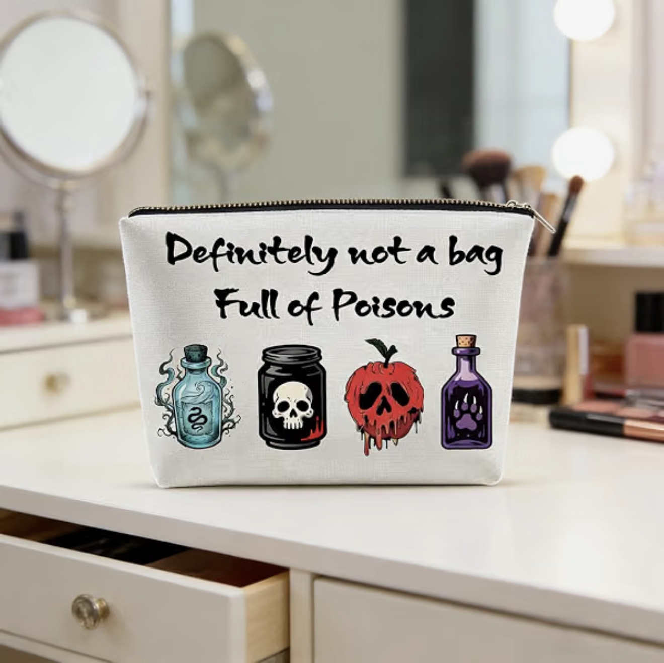 “Definitely Not A Bag Full Of Poisons” Makeup Bag - Image 4
