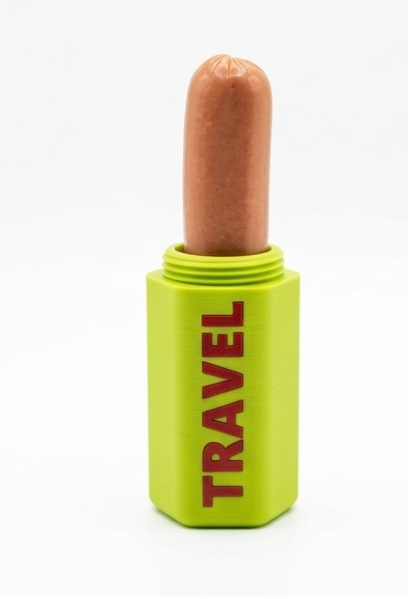 Glizzy" Travel Case — Novelty Hot Dog Holder