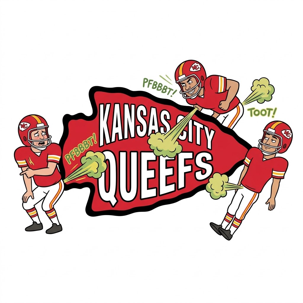 Kansas City "Queefs" Parody Graphic Tee (this-is-not-ok.com) By CaddyMeng - Image 3