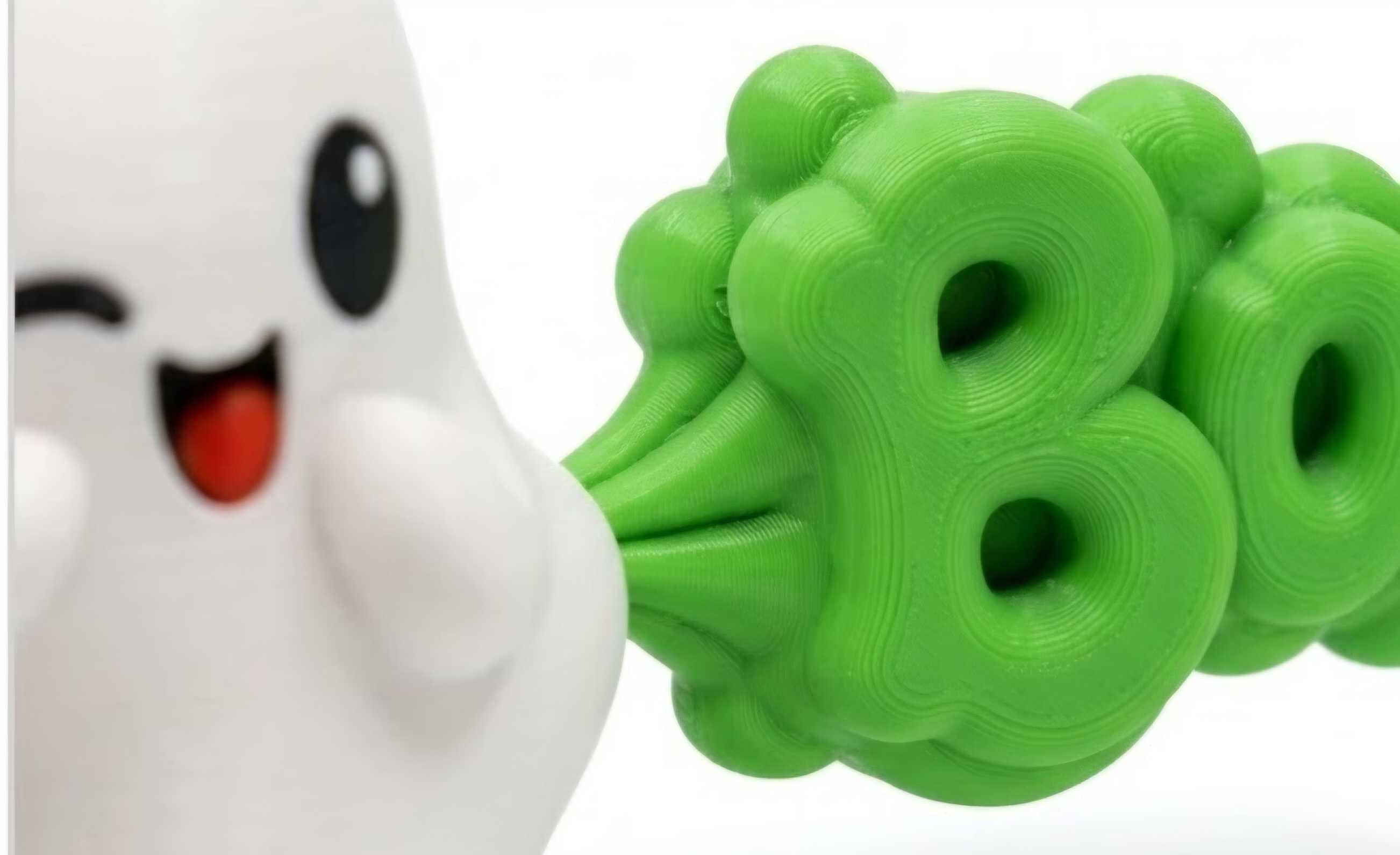 THE GHOST THAT FARTED— 3D Printed with Slime Green Text - Image 4