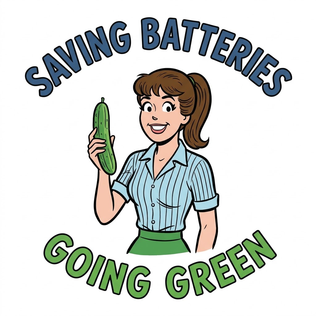 Saving Batteries, Going Green" T-Shirt (By CaddyMeng) This-Is-Not-ok.com