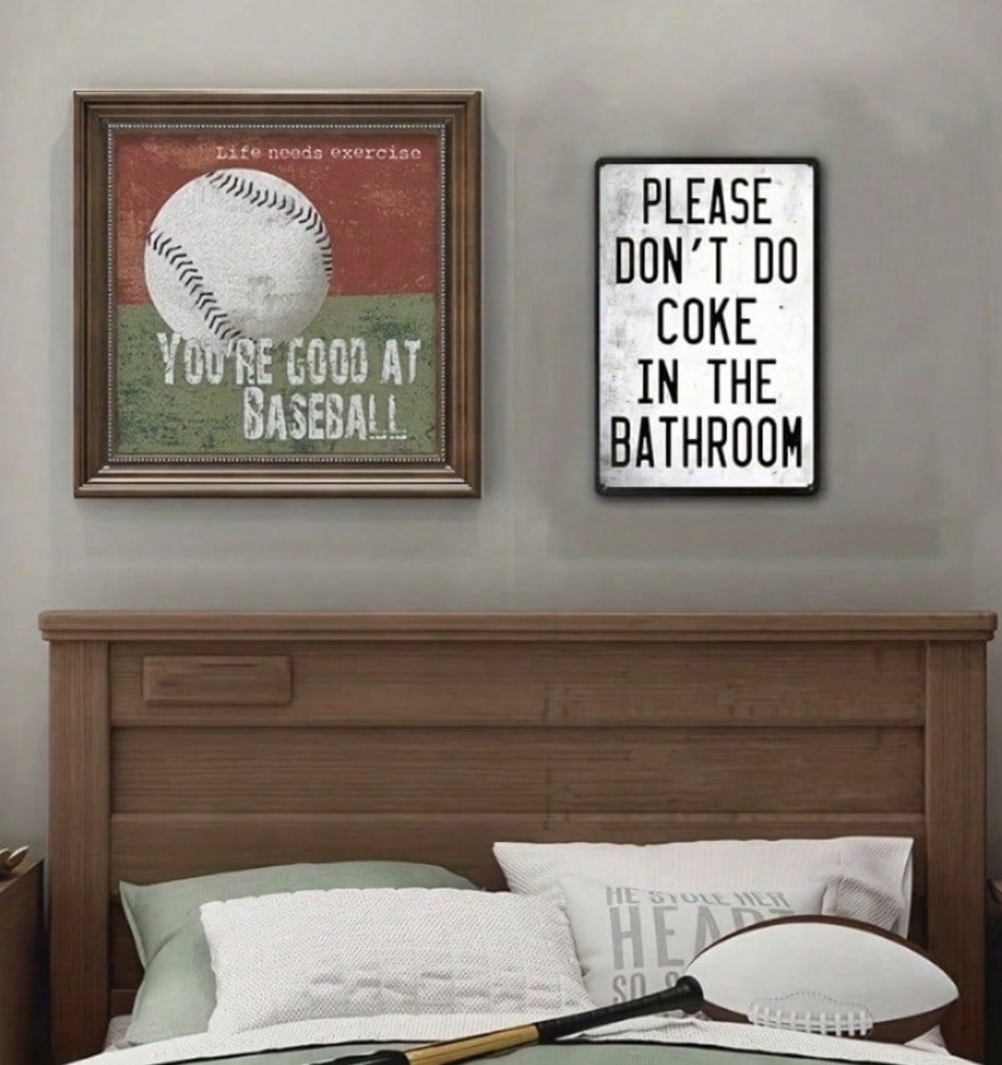 "Please Don't Do Coke in the Bathroom" Vintage Metal Tin Sign (this-is-not-ok.com) By CaddyMeng - Image 3