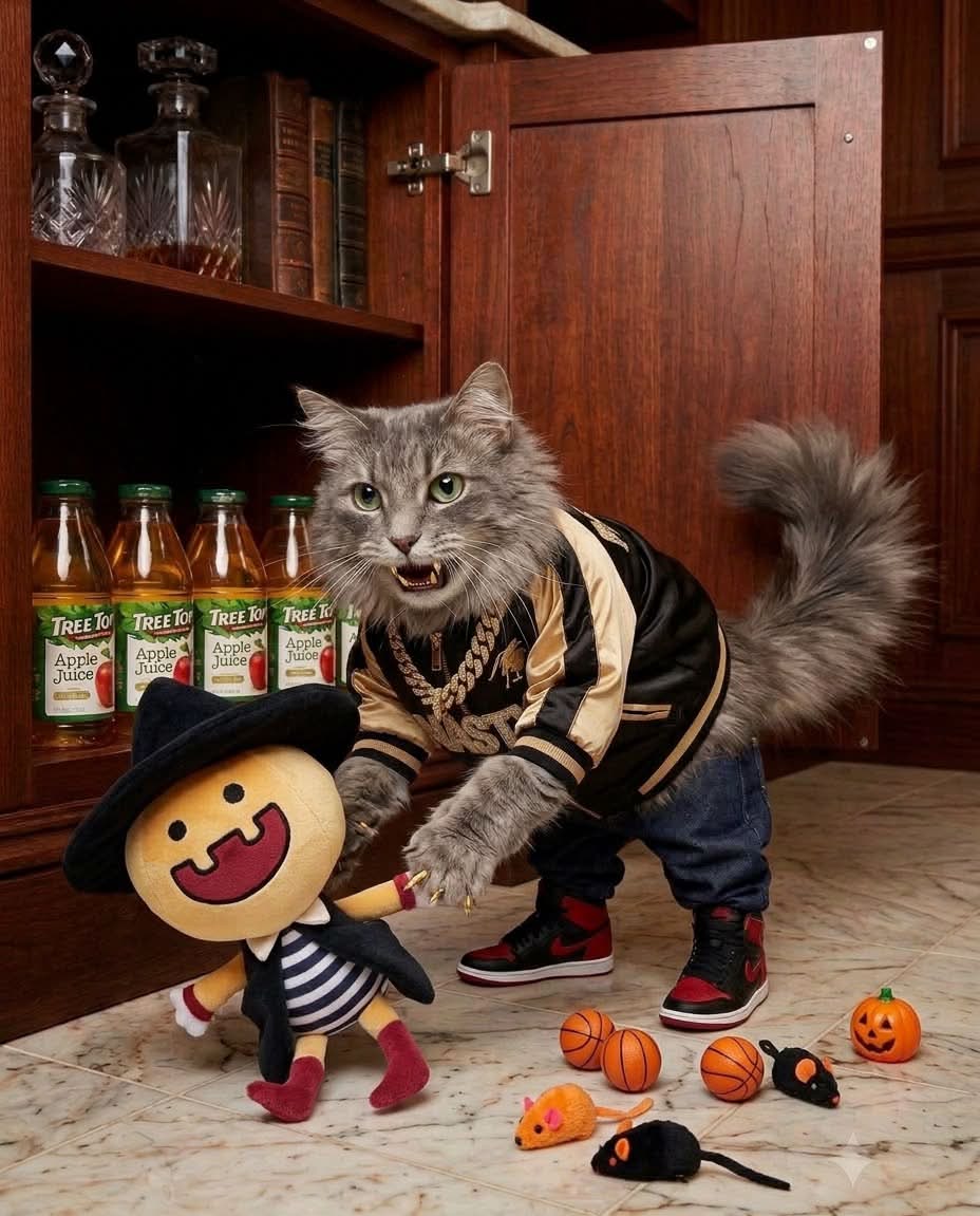 The Gourdian of Good Times Halloween Cat Toy Friend - Image 2