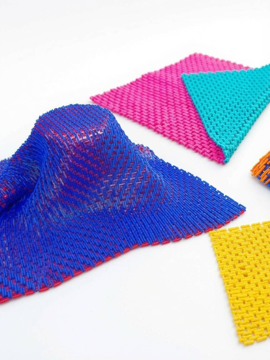 🌀 3D Printed Fidget Fabric – Sensory Texture Squares