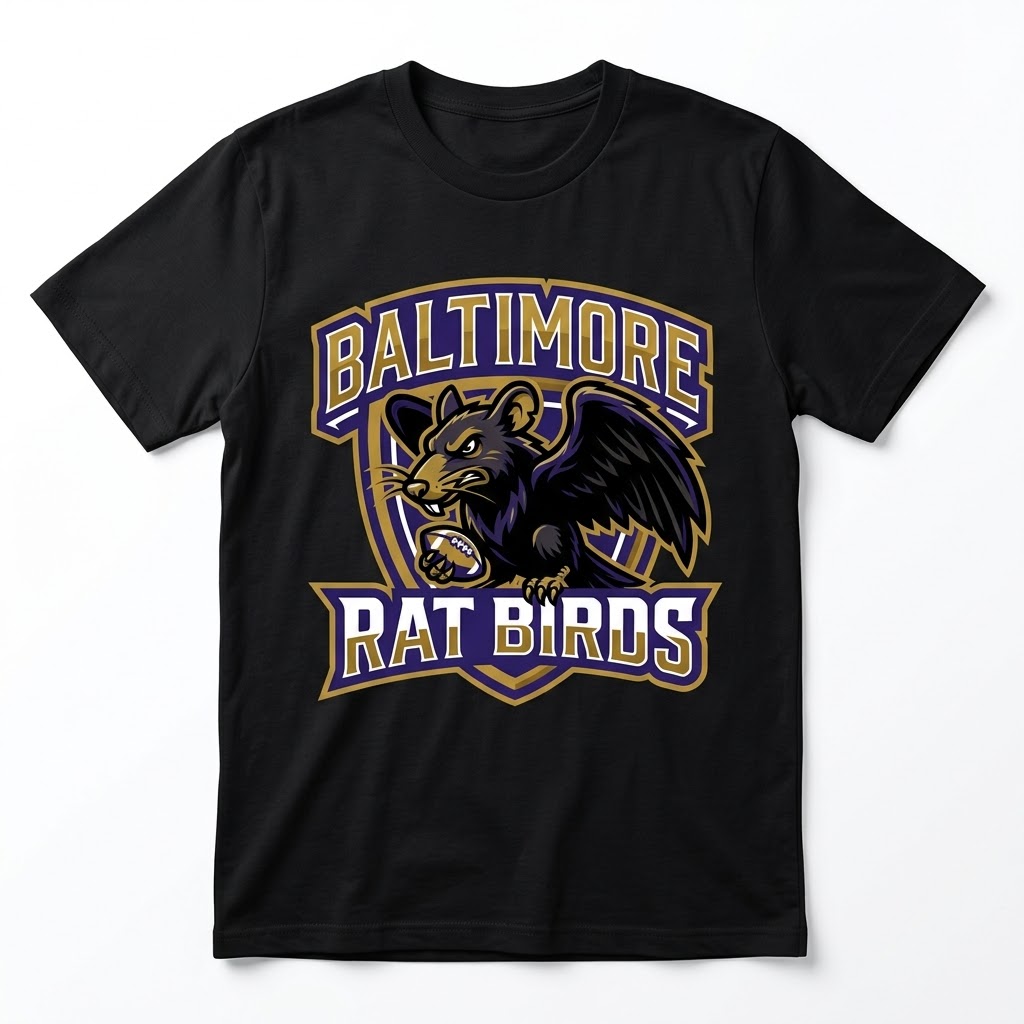 Baltimore "Rat Birds" Rivalry Graphic Tee (This-Is-Not-Ok.com) By CaddyMeng